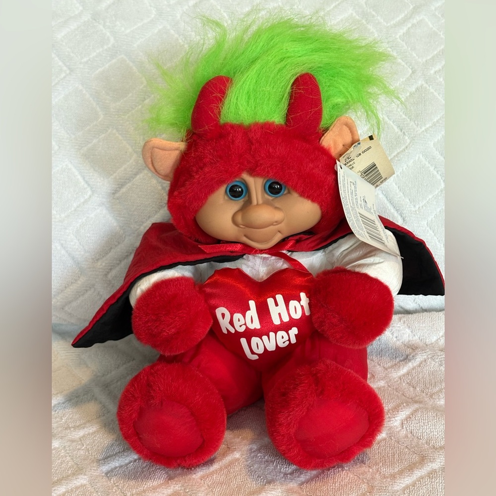 VTG  1992 Terra Nova TROLL “Red Hot Lover” Cute Devil w/ Tag 10”  green hair